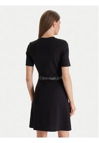 Calvin Klein Jeans Sukienka codzienna LV047F290G Czarny Regular Fit. Okazja: na co dzień. Kolor: czarny. Materiał: syntetyk, wiskoza. Typ sukienki: proste. Styl: casual #2