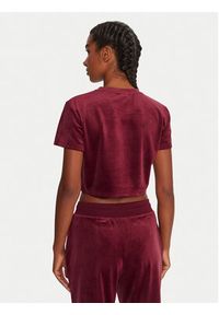 Guess T-Shirt V3BI01 K0232 Bordowy Regular Fit. Kolor: czerwony. Materiał: syntetyk #4