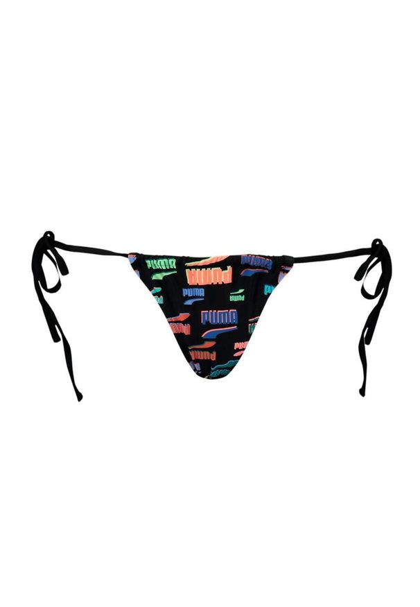 Dół od bikini Puma Swim Women Side Tie Tanga String 1P (938066-01). Okazja: na plażę. Kolor: czarny. Materiał: materiał. Sport: pływanie