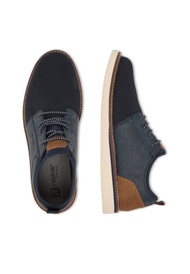 Rieker Półbuty 04550-14 Granatowy. Kolor: niebieski. Materiał: materiał