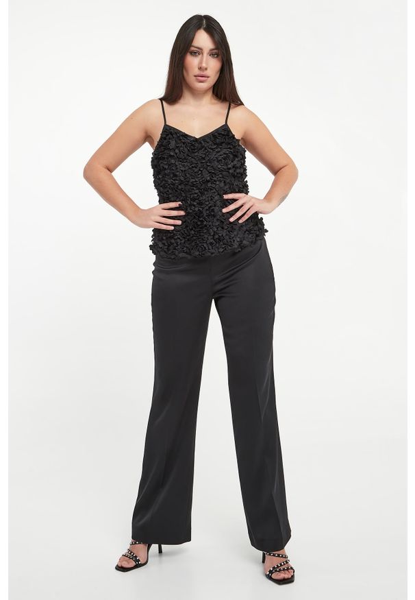 Twinset Milano - Top damski z kwiatami TWINSET ACTITUDE. Wzór: kwiaty