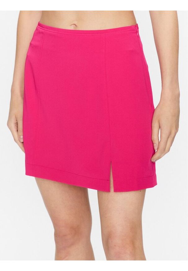Guess Spódnica mini W3YD63 WFKY2 Różowy Regular Fit. Kolor: różowy. Materiał: syntetyk