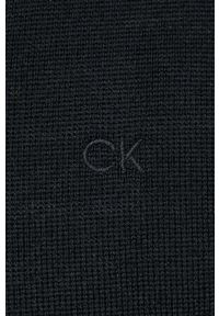 Calvin Klein sweter wełniany męski kolor czarny lekki z golferm. Typ kołnierza: golf. Kolor: czarny. Materiał: wełna. Długość rękawa: długi rękaw. Długość: krótkie #5
