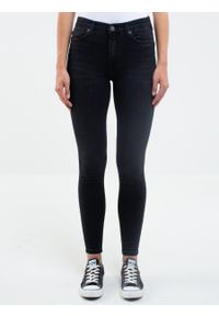Big-Star - Spodnie jeans damskie push up z wysokim stanem Melinda High Waist 895. Stan: podwyższony. Kolor: szary. Styl: rockowy, sportowy, elegancki #1