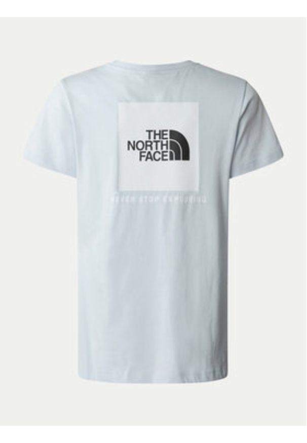 The North Face T-Shirt Redbox NF0A87NM Błękitny Regular Fit. Kolor: niebieski. Materiał: bawełna