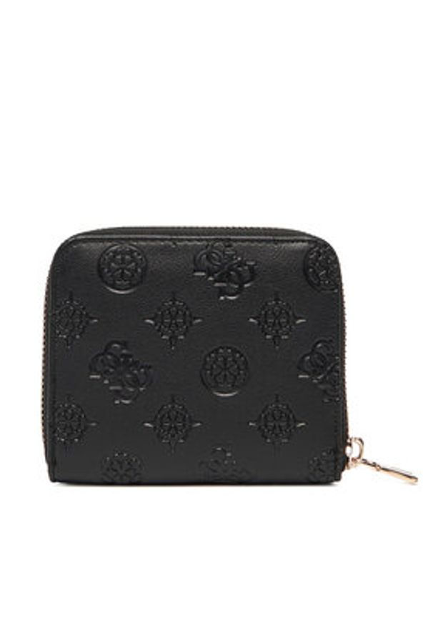Guess Mały Portfel Damski Phoebe Slg SWPD96 65137 Czarny. Kolor: czarny. Materiał: skóra