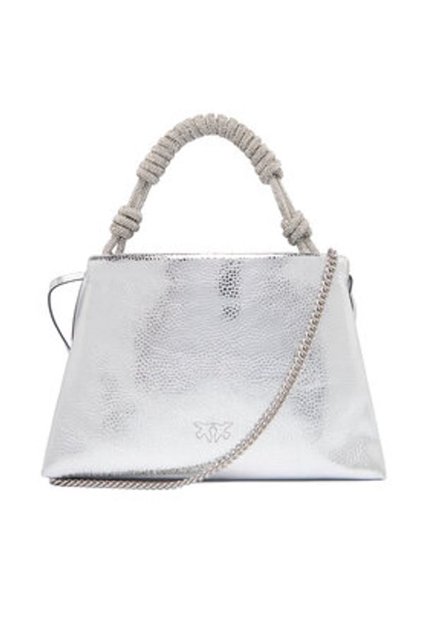 Pinko - PINKO Torebka Mini Clutch+Manico SP Al 25-26 PLTT 105908 A2WD Srebrny. Kolor: srebrny. Materiał: skórzane