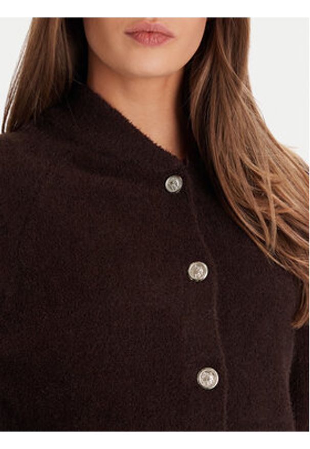 Morgan Kardigan 252-MPACK Brązowy Regular Fit. Kolor: brązowy. Materiał: syntetyk