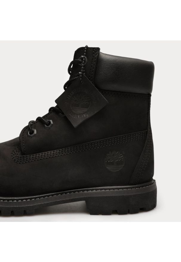 Timberland - TIMBERLAND Premium 6 Inch Boot W Trapery damskie. Okazja: na co dzień. Kolor: czarny. Materiał: materiał, guma, skóra. Szerokość cholewki: normalna. Sezon: zima. Styl: casual