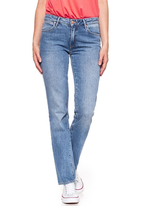 Wrangler - WRANGLER STRAIGHT ALL STAR BLUE W28TRI25U 112128522. Wzór: aplikacja. Styl: klasyczny