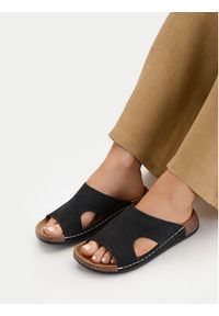 Go Soft Klapki CEO-W25701 Czarny. Kolor: czarny. Materiał: materiał #7