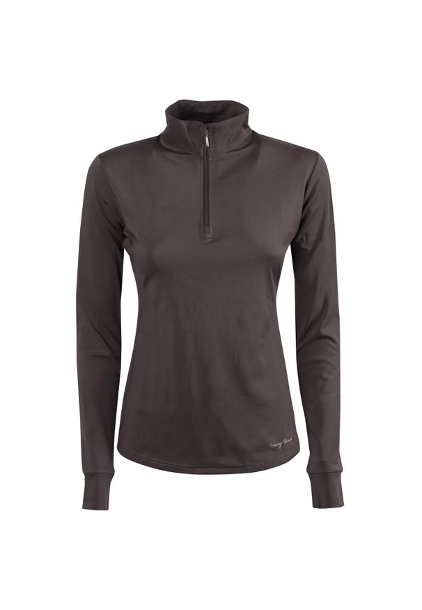 HARRYS HORSE - Damska koszulka do jazdy konnej Harry's Horse Sporty Izzy. Kolor: brązowy. Długość rękawa: długi rękaw. Styl: sportowy