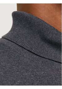 Jack & Jones Golf Basic 12258051 Szary Regular Fit. Typ kołnierza: golf. Kolor: szary. Materiał: bawełna #4