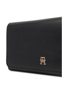 TOMMY HILFIGER - Tommy Hilfiger Torebka Th Icon Flap W/ Chain AW0AW17958 Czarny. Kolor: czarny. Materiał: skórzane #5