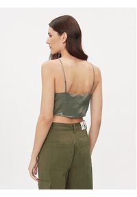 Calvin Klein Jeans Top J20J222903 Zielony Slim Fit. Kolor: zielony. Materiał: syntetyk #5