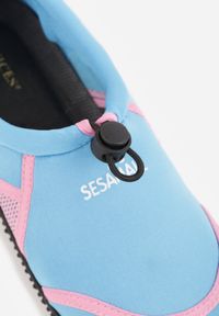 Born2be - Niebiesko-Fuksjowe Elastyczne Buty Sportowe do Wody Ralvie. Okazja: na plażę. Kolor: niebieski. Materiał: len, bawełna. Sezon: lato #3