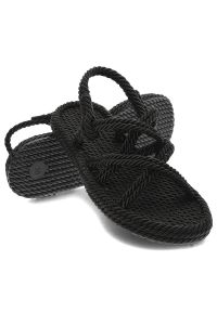 Czarne Sandały Venezia Modne Buty Na Lato. Okazja: na plażę. Kolor: czarny. Materiał: skóra, materiał. Sezon: lato. Styl: klasyczny, elegancki, boho #8