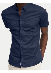 Blend Koszula 20716365 Granatowy Slim Fit. Kolor: niebieski. Materiał: bawełna #8
