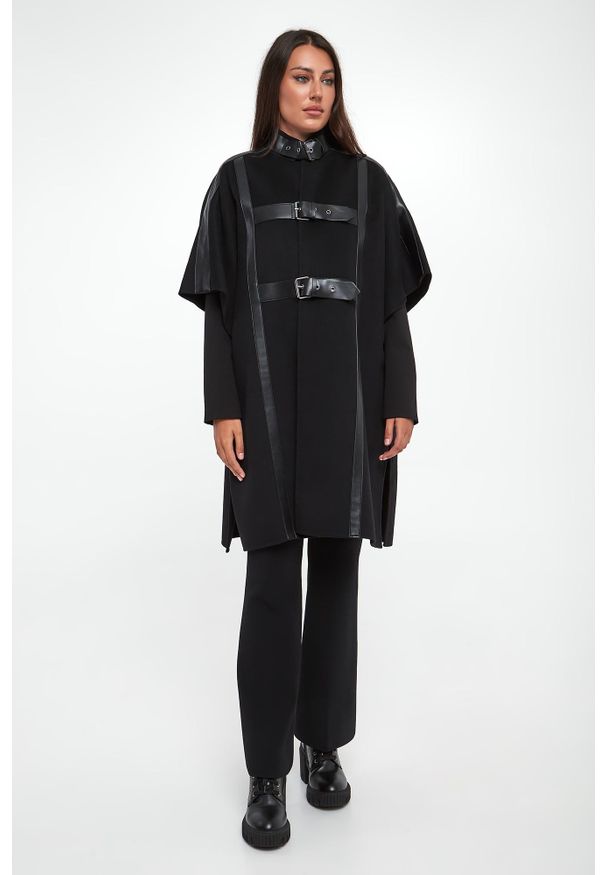 Twinset Milano - Ponczo damskie wełniane TWINSET. Materiał: wełna