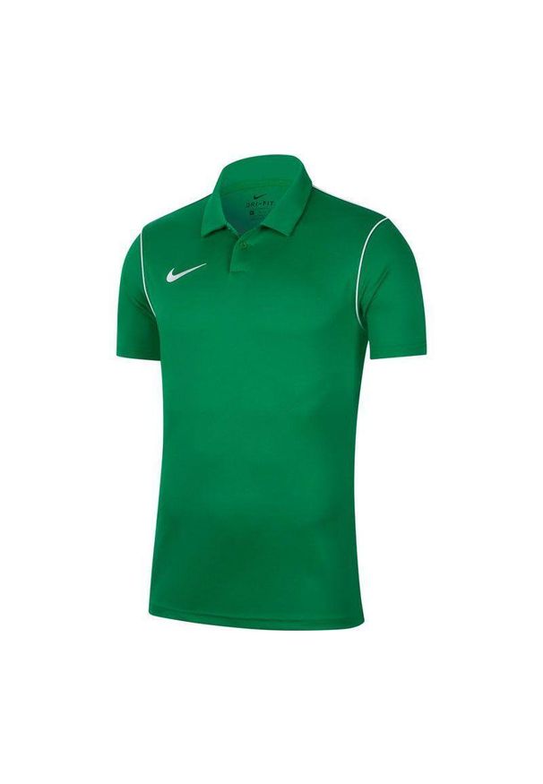 Nike - Męska Koszulka Polo Park 20 DriFIT. Typ kołnierza: polo. Kolor: zielony. Sport: turystyka piesza