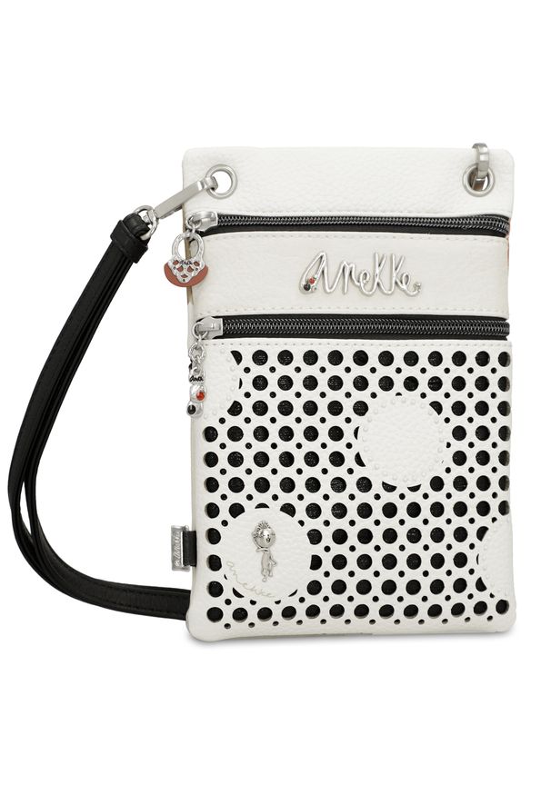 Biała Stylowa Damska Torebka Na Telefon Anekke Seria Alma. Kolor: biały. Styl: elegancki