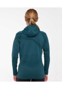 Bluza damska wełniana z kapturem Brubeck THERMO WOOL by Pustelnik. Typ kołnierza: kaptur. Kolor: zielony. Materiał: wełna