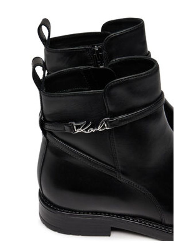 Karl Lagerfeld - KARL LAGERFELD Botki KL41444 Czarny. Kolor: czarny. Materiał: skóra