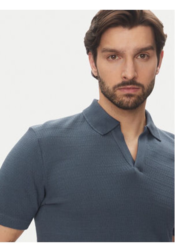 Marc O'Polo Polo 524 3021 53176 Niebieski Regular Fit. Typ kołnierza: polo. Kolor: niebieski. Materiał: bawełna