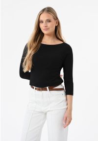 Volcano - Longsleeve w prążek L-NEVRA. Materiał: prążkowany, elastan, bawełna, materiał. Długość rękawa: długi rękaw. Wzór: prążki. Styl: klasyczny #1