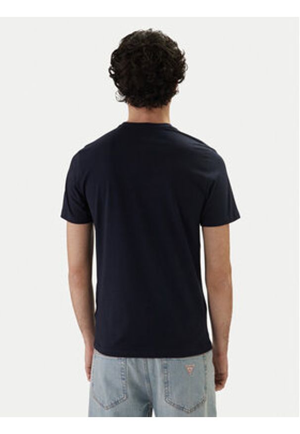 Guess T-Shirt M6GI11 K2992 Granatowy Slim Fit. Kolor: niebieski. Materiał: bawełna