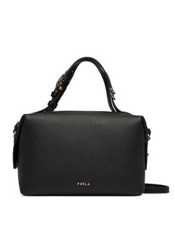 Furla Torebka Double Mini WE00870 BX3036 KH O6000 Czarny. Kolor: czarny. Materiał: skórzane
