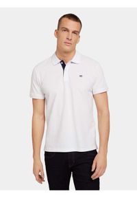 Tom Tailor Polo 1027713 Biały Regular Fit. Typ kołnierza: polo. Kolor: biały #1