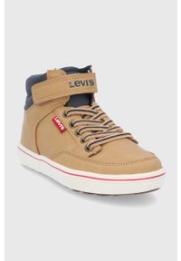 Levi's® - Levi's Buty dziecięce kolor beżowy. Okazja: na spotkanie biznesowe. Nosek buta: okrągły. Zapięcie: rzepy. Kolor: beżowy. Materiał: guma, włókno. Szerokość cholewki: normalna. Styl: biznesowy #4