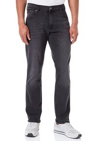 Wrangler - WRANGLER TEXAS SLIM MĘSKIE SPODNIE JEANSOWE BLACK DIRT W12SHP094 112145795