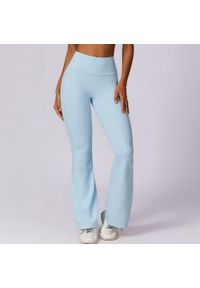 Intica - Spodnie treningowe z elastycznego materiału z wysokim stanem Oksun. Stan: podwyższony. Kolor: niebieski. Materiał: materiał. Sport: fitness #4