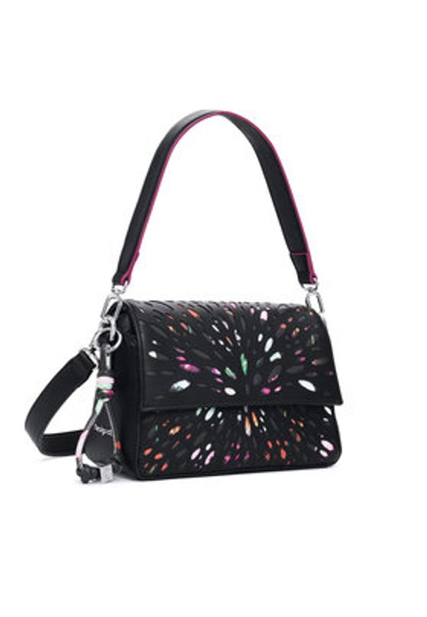 Desigual Torebka 25SAXP90 Czarny. Kolor: czarny. Materiał: skórzane