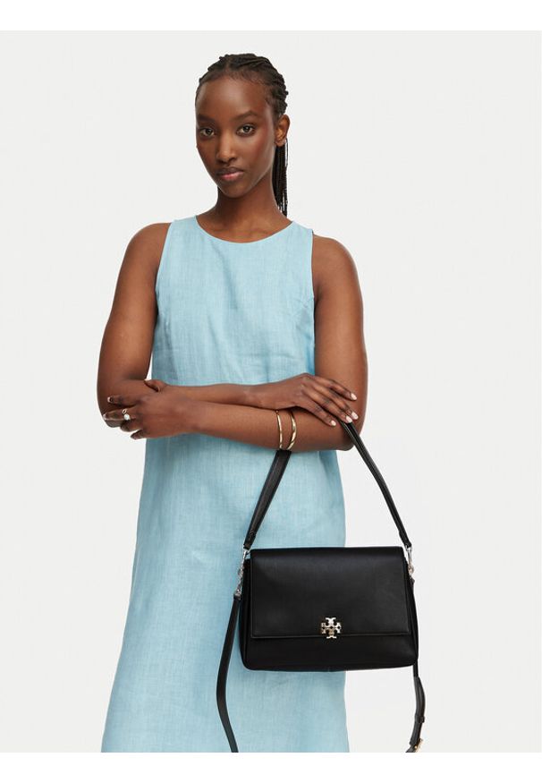Tory Burch Torebka Charlie 180726 Czarny. Kolor: czarny. Materiał: skórzane