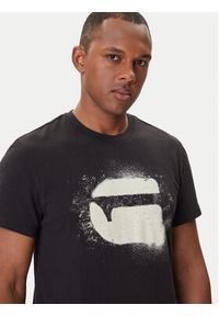 G-Star RAW - G-Star Raw T-Shirt Spray Logo D26833-D101 Czarny Regular Fit. Kolor: czarny. Materiał: bawełna #5