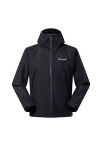 Kurtka przeciwdeszczowa męska Berghaus Paclite Dynak. Kolor: czarny. Sport: turystyka piesza
