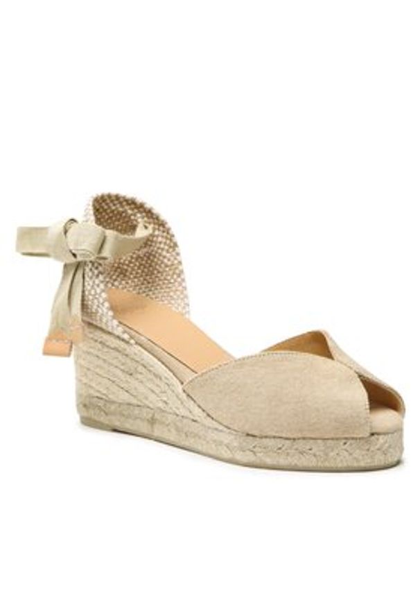 Castañer Espadryle Bilina/6/002 023003-2017 Beżowy. Kolor: beżowy. Materiał: skóra