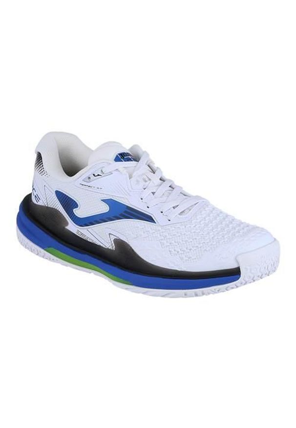 Buty do tenisa męskie Joma Ace 2402 Allcourt. Zapięcie: sznurówki. Kolor: biały, wielokolorowy, niebieski. Materiał: materiał, syntetyk, tkanina. Szerokość cholewki: normalna. Sport: tenis