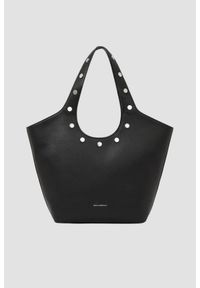 Karl Lagerfeld - KARL LAGERFELD Czarna shopperka Rocky Marais. Kolor: czarny. Wzór: aplikacja. Styl: casual, elegancki #1