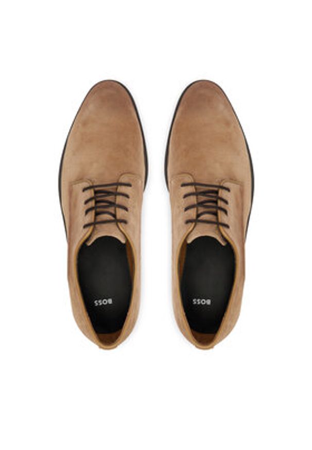 BOSS Półbuty Tayil-L 50563099 Brązowy. Kolor: brązowy. Materiał: skóra, zamsz