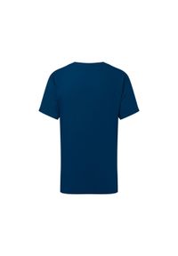 FRUIT OF THE LOOM - Koszulka Dziecięca Gładka. Kolor: niebieski. Wzór: gładki. Sport: turystyka piesza