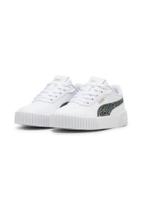 Puma - Dziecięce sneakersy Carina 2.0 Animal Update PUMA White Mineral Gray Gold. Kolor: żółty, biały, wielokolorowy, szary