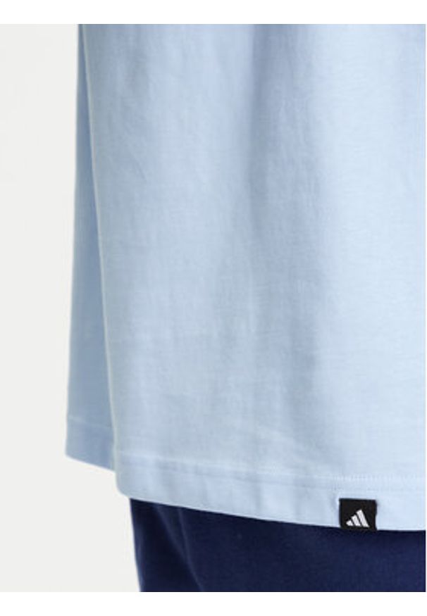 Adidas - adidas T-Shirt Food Grilled Cheese Graphic JM6460 Błękitny Regular Fit. Kolor: niebieski. Materiał: bawełna