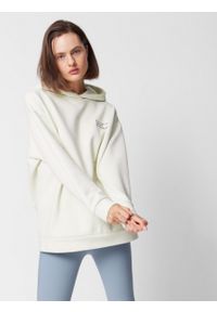 outhorn - Bluza oversize z kapturem damska. Okazja: na co dzień. Typ kołnierza: kaptur. Materiał: dzianina, poliester, dresówka, bawełna. Wzór: haft. Styl: casual