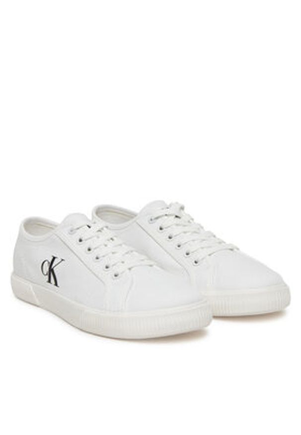 Calvin Klein Jeans Tenisówki Ess Vulc Low Cv Mg Wn YW0YW01762 Czarny. Kolor: biały. Materiał: materiał