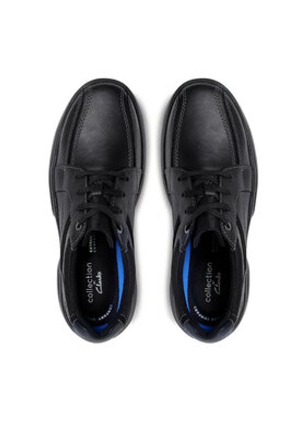 Clarks Półbuty Bradley Walk 261533327 Czarny. Kolor: czarny. Materiał: skóra