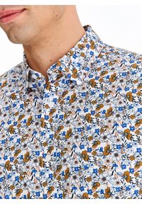 Pako Lorente - PAKO LORENTE – Biała koszula w kwiaty. Kolor: biały. Materiał: bawełna, elastan. Długość rękawa: długi rękaw. Długość: długie. Wzór: kwiaty #5
